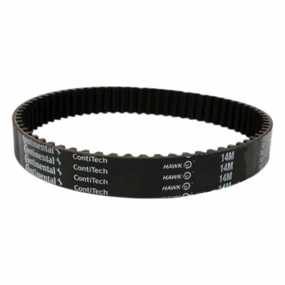 CONTINENTAL Timing Belt: One Side, Curvilinear, Conti Hawk PD, 14 mm Pitch, 115 mm Top Wd - HTD Section Timing Belts