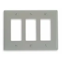 White flush-mount faceplate for wall-mounted fire alarm system devices. Provides a finished cover for openings in commercial and industrial fire safety installations. Overall height 4-1/2 in, depth 1/5 in. Compatible with Edwards Signaling systems.