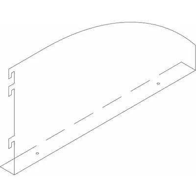 INSTOCK Bookend Bracket, 16 in Overall Length, Steel, Petal White, 14 Gauge - Lab Shelves & Components