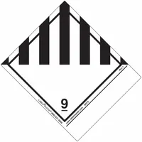 LABELMASTER Miscellaneous Dangerous Goods Placard: Dangerous, 4 3/4 in x 3 15/16 in, Label, 500 PK (MPN SNT9)