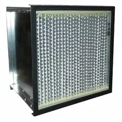 Pleated air filter for negative air machines. Nominal dimensions 12 in height, 12 in width, and 12 in depth. Compatible with manufacturer model MF2. Used in construction, remediation, and industrial environments to capture airborne particles.