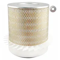 Round-oval engine air filter with axial seal. Outside diameter 9 7/32 in. Removes airborne contaminants from engine intake air for heavy-duty off-road equipment