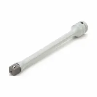This 1/2 in drive torque limiting extension is constructed from steel with a gray finish. Designed for use with impact wrenches, it limits applied torque to 100 ft-lb to help prevent over-tightening of fasteners in socket applications