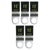 FEIN Oscillating Tool Blade: 1 3/8 in Blade Wd, 2 in Overall Lg, Flush Cutting, Carbon Steel, 5 PK (MPN 63502135031)