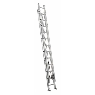 LOUISVILLE LADDER AE1224HD 24 ft Aluminum Extension Ladder, 375 lb Capacity - Lightweight Aluminum Extension Ladders