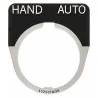 Legend Plate: 30 mm Panel Mounting Size, Half-Round, 1 1/2 in Overall Wd, For Series 10250T (MPN 10250TM39)