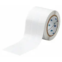 Polyimide precut label roll with white matte finish. Each label measures 3 11/32 in x 1/4 in. Compatible with BBP12 printer series. Used for industrial identification and tracking, including circuit board labeling and asset tagging