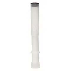 Drop-in water filter cartridge for ice machines and refrigerators. Uses Hydroblend Polyphosphate media to reduce scale. Overall height 10 in, diameter 1 5/16 in.