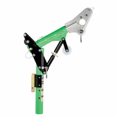 This green/silver powder-coated aluminum upper arm mast is a confined space component designed for use with a lower mast extension. It provides a 900 lb tensile strength for fall protection systems in confined space entry and rescue applications.