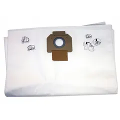 Replacement vacuum bag for dry pickup, compatible with Makita VC4710 canister vacuum. Constructed of 1-ply fleece material for capturing fine dust and debris. Suitable for general industrial and construction cleanup applications.