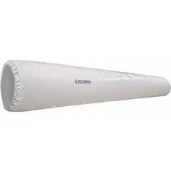 This fabric diffuser is made of white polypropylene and has a 60 ft overall length. It is designed for use with 14 in duct diameters in HVAC air distribution systems, providing even airflow in commercial, industrial, and warehouse spaces.