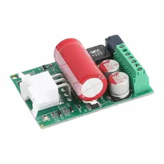 This 24V power supply control board is designed for use with the ATM Light Kit for gate operators. It features a green rubber enclosure and measures 5 1/2 in x 4 in with a 2 in overall height. The unit provides 24 VDC output to power the light kit, enhancing visibility at automated gate entrances.