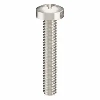 Machine Screw: M2x0.40 Thread Size, 12 mm Lg, 18-8, Stainless Steel, Plain, Pan, Phillips, 100 PK (MPN ZSCRW-214)