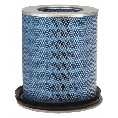 TENNANT Air Filter, Synthetic Fiber, 13 1/4 in Overall Length, Black/Blue - Filters for Floor Cleaning Machines
