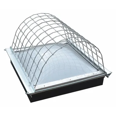 GARLOCK SAFETY SYSTEMS Skylight Guard: Steel, Fits 28 in Skylight Lg - Domed Surface-Mount Skylight Guards