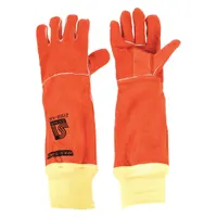 Welding Gloves: Wing Thumb, Knit Cuff, Std, Red Cowhide, Steiner 21918-KSC, L Glove Size, 1 PR (MPN 21918-KSC-L)
