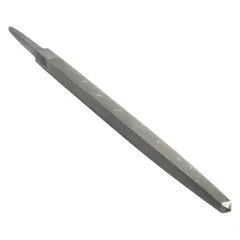 This double-cut square file features a safe edge cut and smooth cut for precise material removal and finishing. With a 1/4 in width and 6 in length without tang, it is suited for metalworking, toolmaking, and general fabrication tasks such as deburring and edge refining.