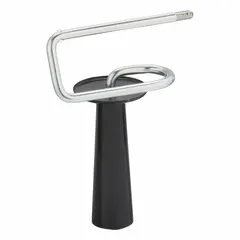 This stencil roller handle has a 6-inch overall length and a 4-inch plastic handle. It features a neoprene replacement head and is designed for use with Mfr. No. RM20-30F. Used for applying ink through stencils onto cartons and packaging in industrial marking applications.