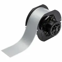 Continuous Label Stock: 2 in x 100 ft, Metalized Polyester, Silver (Gloss), Outdoor (MPN B33C-2000-435)