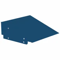 This steel slope-top kit is designed for 18-inch-wide standard lockers. The powder-coated finish resists corrosion. Its sloped construction prevents debris accumulation on top of lockers, reducing cleaning effort in industrial, school, or commercial changing-room environments
