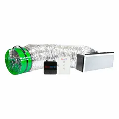 Ceiling-mount whole house fan with a 22-inch blade, delivering up to 5,576 cfm and covering 2,788 sq ft. Operates on 115V AC single-phase power, two speeds, speed controllable. Designed for low noise and high-static pressure applications, includes a high-efficiency motor. Requires a rectangular rough opening.