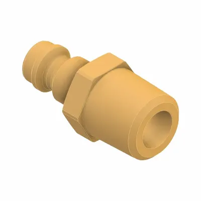 PARKER Quick Coupler: NPT, 5 mm Body Size, Brass, 550 lpm Max Flow Rate - European High-Flow Brass Quick-Connect Air Coupling Plugs