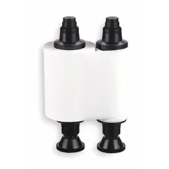 Monochrome ribbon for ID card printers, compatible with PVC and composite cards. Yields 1,000 prints per roll. Overall dimensions: 1 1/2 in height, 3 1/2 in width. Used for printing single-color images on identification cards such as employee badges and access cards.