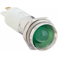 APPROVED VENDOR Protruding Panel Light: 12 mm Panel Mounting Hole Dia, LED, Green, Protruding Head (MPN 24M123)