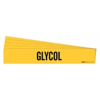 Pipe Marker: Glycol, Yellow, Black, Fits 8 in and Larger Pipe O.D., 1 Pipe Markers, 5 PK (MPN 7121-1HV-PK)