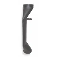 This black polyethylene saddle vent has an 8 in outlet diameter and a 3 5/8 ft length. It is constructed with conductive material to prevent static buildup and includes an Ohm test. Designed for use with a conductive fan or blower, it is suitable for ventilating hazardous environments where flammable vapors or combustible dusts may be present