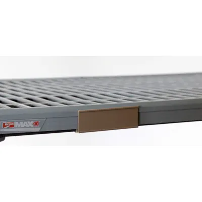 METRO Label Holder: Metro Super Erecta Pro, 39 7/16 in Overall Wd, 1 1/4 in Overall Ht - Label Holders for Plastic Shelving