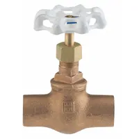 This lead-free bronze globe valve features a rising stem and Z-body configuration with 3/4" female pipe connections. Suitable for on-off or throttling service in gas, oil, or water media systems. Commonly used in commercial plumbing, HVAC, and industrial piping applications