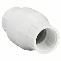 NDS Swing Check Valve: Swing, Inline Valve Body, 3/4 in Pipe Size, FIP x FIP, PVC, 14°F to 140°F (MPN 1520-07F)