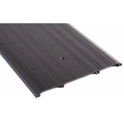 NATIONAL GUARD 429EDKB-72 Saddle Threshold, Aluminum, 6 ft, Fluted Transition - Saddle Thresholds