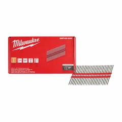 Collated framing nails with a flat, smooth steel head and diamond point. Shank diameter 0.131 in, overall length 3 5/8 in. Designed for use with compatible nailers in construction applications such as framing, sheathing, and decking.