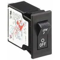 Panel Mount Circuit Breaker: 10 A Amps, 250V AC, 32V DC, Snap-In, 1.9 in Dp, 1/4 in Tab (MPN MA1-B-34-610-1-A26-B-E)