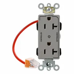 General purpose duplex receptacle rated 125V AC and 20A with a 5-20 configuration. 2 pole/3 wire wiring in a gray finish. Suitable for powering equipment and appliances in commercial and industrial environments.
