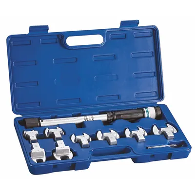 YELLOW JACKET Interchangeable Head Torque Wrench Kit: Foot-Pound, Newton-Meter - Interchangeable Head Torque Wrench Kits