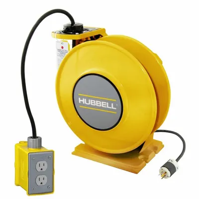 HUBBELL WIRING DEVICE-KELLEMS Self-Retracting Cord Reel - Self-Retracting Cord Reels