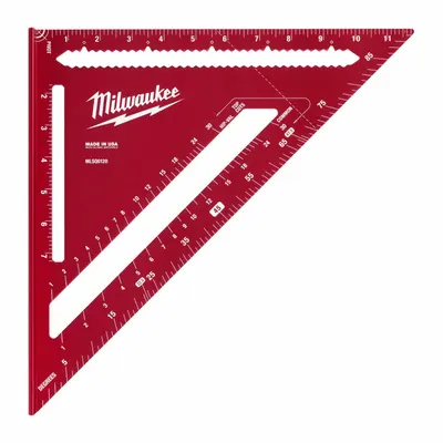 MILWAUKEE TOOL Rafter Square, 1 1/8 in Heel, Aluminum, MLSQ0120 - Rafter Squares