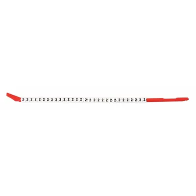 BRADY SCN10-2 Clip-On Wire Marker, Black on White, Nylon, -30°F to 251°F, 10 PK - Clip-On Wire Markers