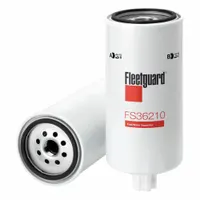 Spin-on fuel filter with cellulose media. Overall length 10 1/16 in, outside diameter 4 3/8 in, thread size 1"-14. Used in diesel fuel systems to remove contaminants