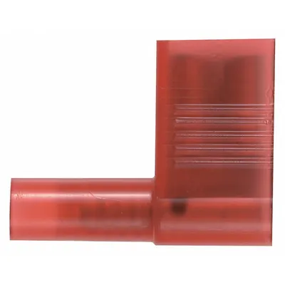 PANDUIT Fully Insulated Flag Disconnect, Red Nylon, 22-18 AWG, DNFR18-250FIB-L - Fully Insulated Flag Disconnects