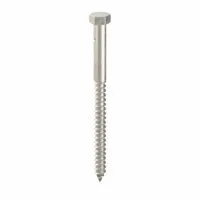 Hex Head Lag Screw: 1/4 in Size, 3 1/2 in Lg, Stainless Steel, NL-19, 25 PK (MPN FBLB1435P25)