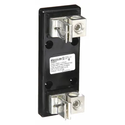 MERSEN 22001 Fuse Block, 1 Pole, 250 V AC, Box Lug, Non-Indicating - Fuse Blocks for UL Class H & K Fuses