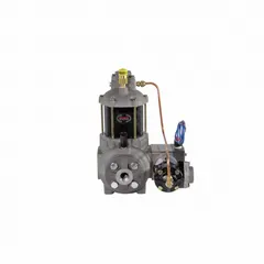 Positive displacement flowmeter for fuel transfer pumps. Anodized aluminum housing, 3/4 inch connection. Measures in gallons with +/-0.5% accuracy. No display. Suitable for commercial fueling, fleet maintenance, and agricultural refueling applications requiring precise volume tracking.