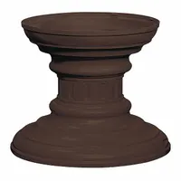 Pedestal: Aluminum, Powder Coated, Bolt Mounted, 13 3/4 in H x 17 3/4 in W x 17 3/4 in D (MPN 3386BRZ)