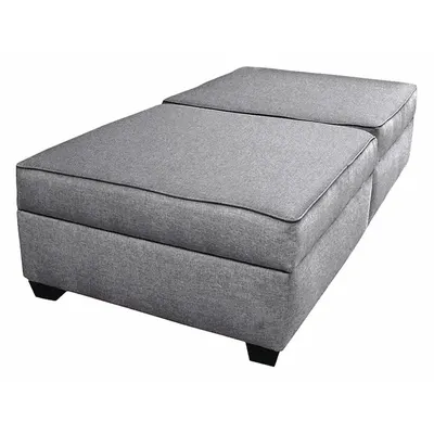 DUOBED Twin Bed/Bench: Gray, 60 in Overall Wd, 30 in Overall Dp, 36 in Overall Ht - Modular Multifunctional Furniture