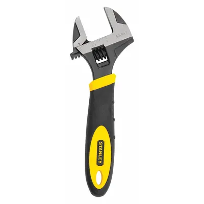 STANLEY Adjustable Wrench: Alloy Steel, Black Oxide, 6 in Overall Lg - General Purpose Adjustable Wrenches
