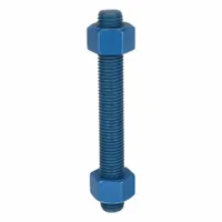 USA FASTENER Fully Threaded Stud: 7/8"-9 Thread Size, Steel, Grade B7, PTFE Coated, 7 in Lg, 4 PK (MPN B7-.875-7)